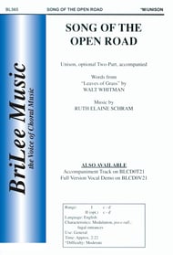 cover Song of the Open Road Unison/Two-Part choral sheet music cover